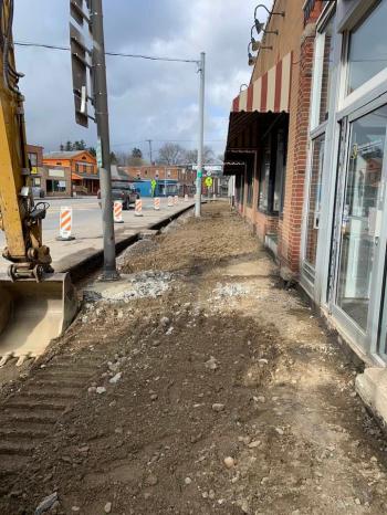 Construction of new sidewalks in Arcade NY