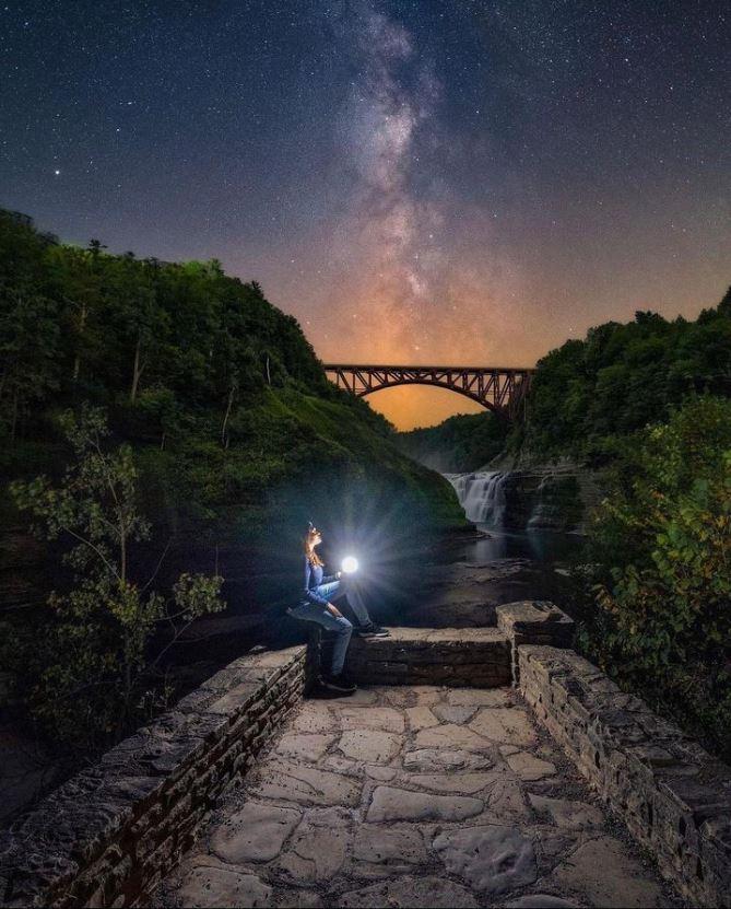 Letchtworth State Park at night