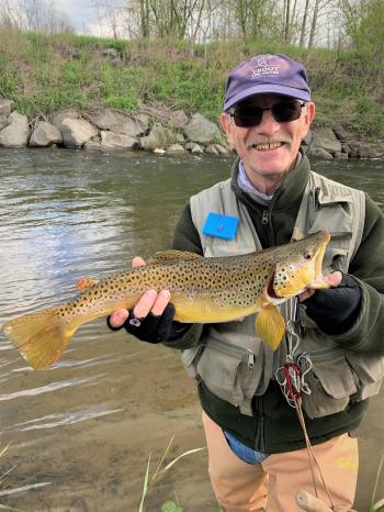 man fishing in Western NY