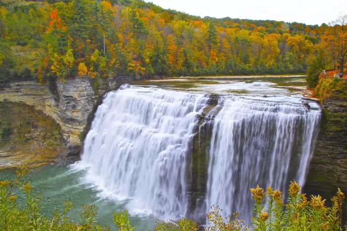 Middle Falls in Letchworth State Park - photo by Franklin Ames