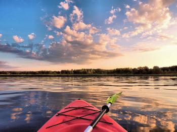 kayaking on Silver Lake in Wyoming County