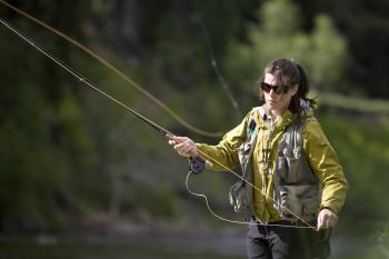 man fishing in Western NY