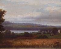 Scene of Silver Lake by Wyoming County artist Lemuel Maynard Wiles