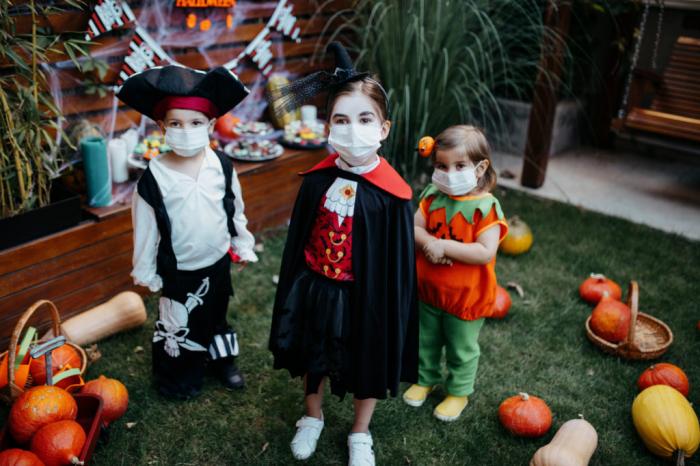 kids dressed up for halloween