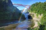 Arch Bridge and Upper Falls in Letchworth State Park - Photo by John Kucko